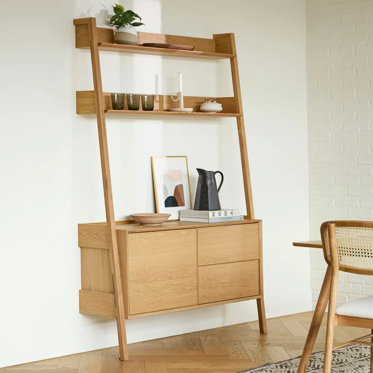 Fantol 51.5_ Shelving Unit with Storage - Natural Oak