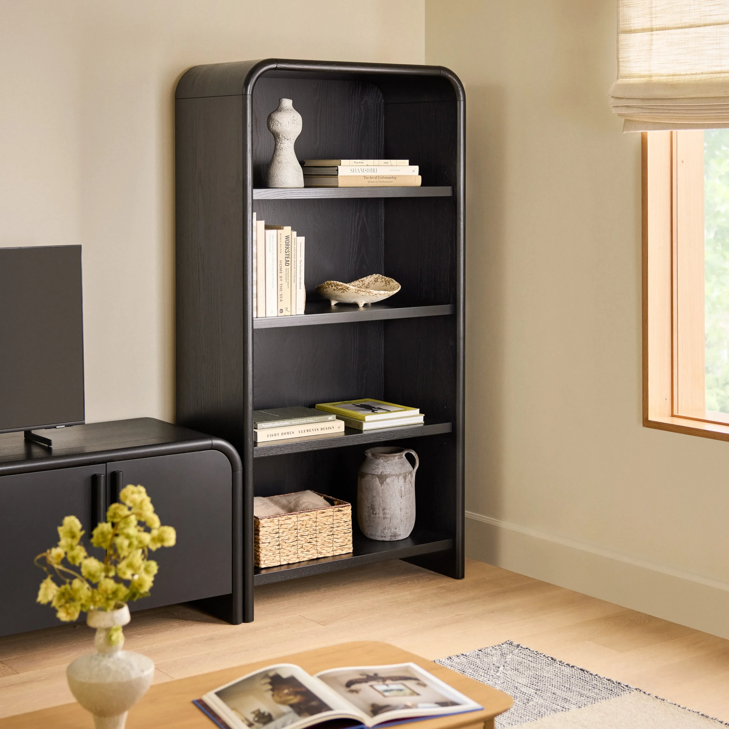 Faydra 34.5_ Bookcase - Black