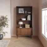 Frances 36_ Bookcase with Storage - Walnut