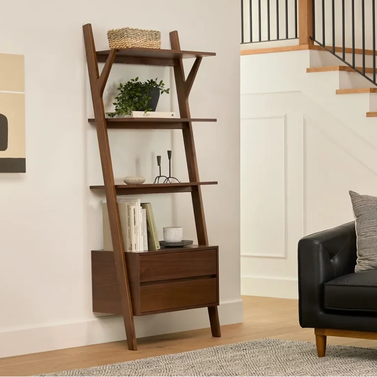 Harles 29.5_ Shelving Unit with Storage - Walnut