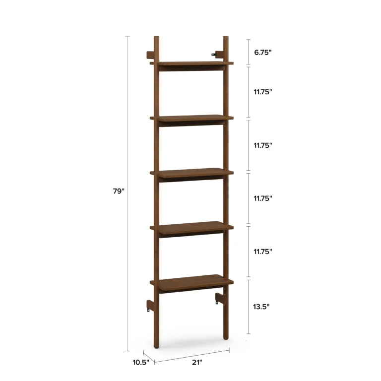 Heidi 21_ Modular Shelving Unit, Narrow - Walnut