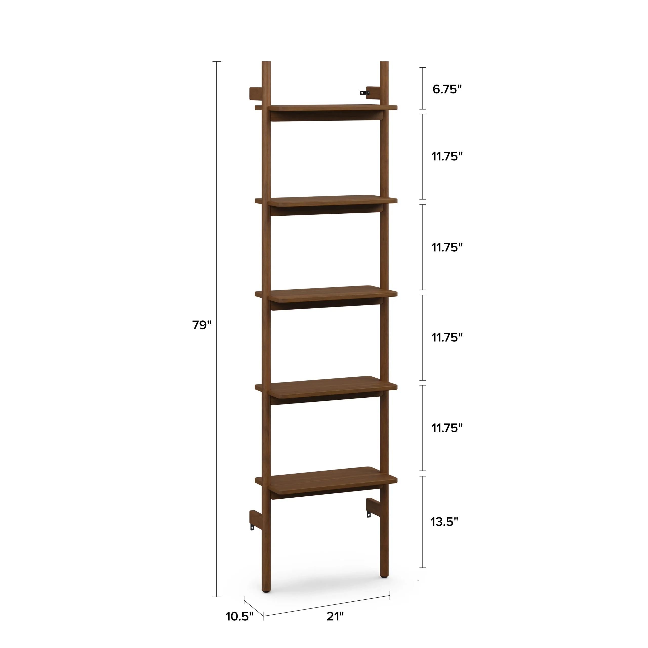 Heidi 21_ Modular Shelving Unit, Narrow - Walnut