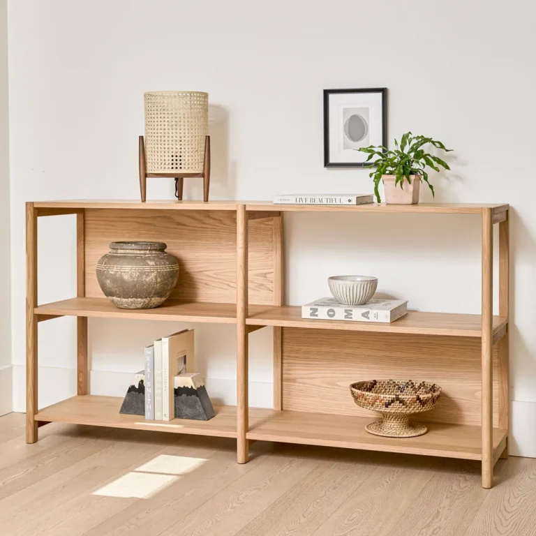 Mysen 64_ Shelving Unit, Short - Natural Oak