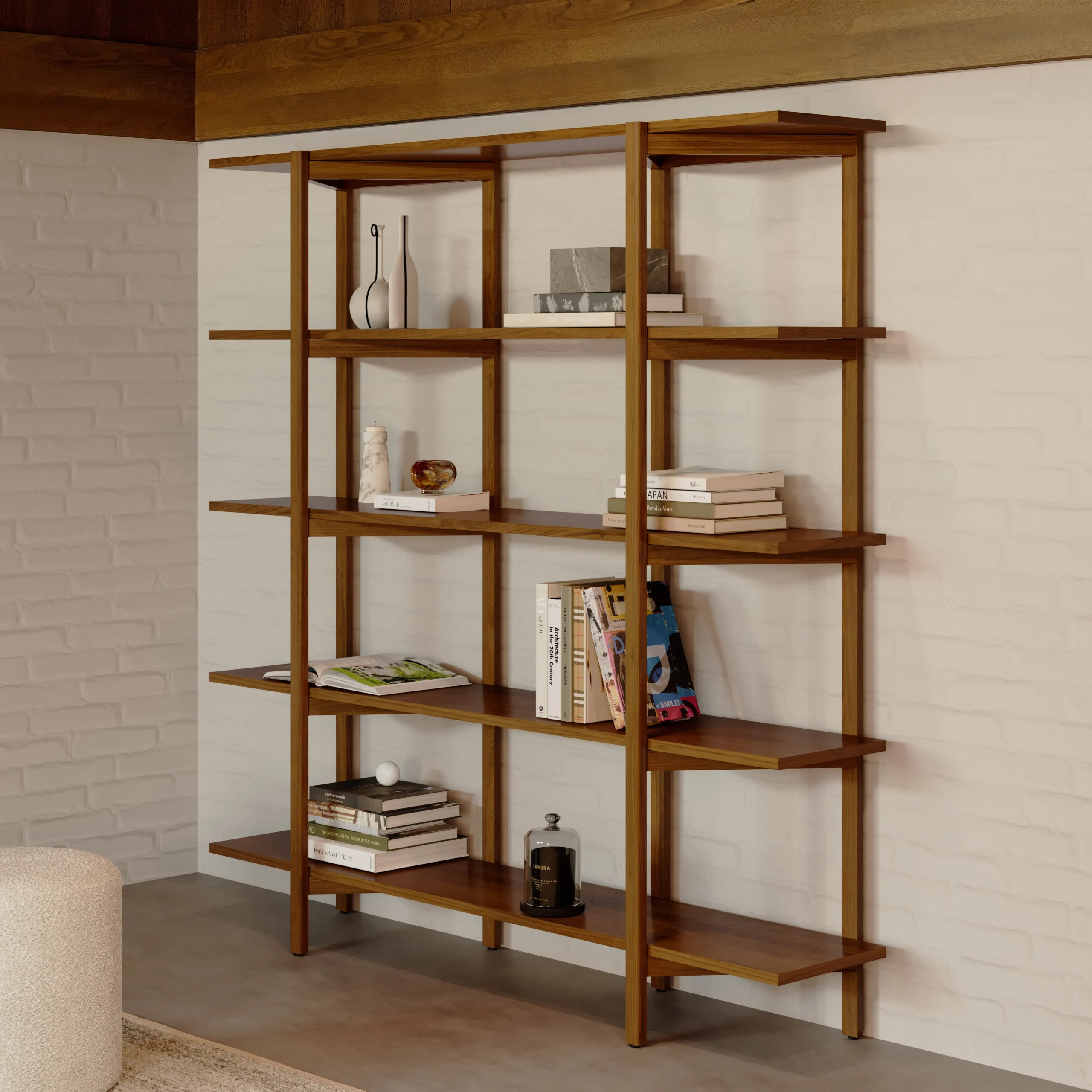Zander 75_ Shelving Unit - Walnut