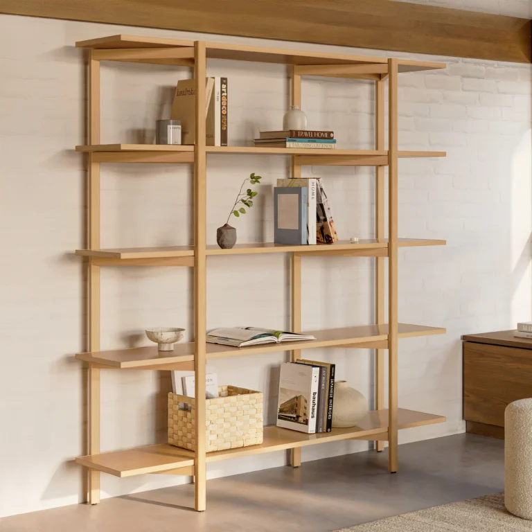 Zander 75_ Shelving Unit - White Oak