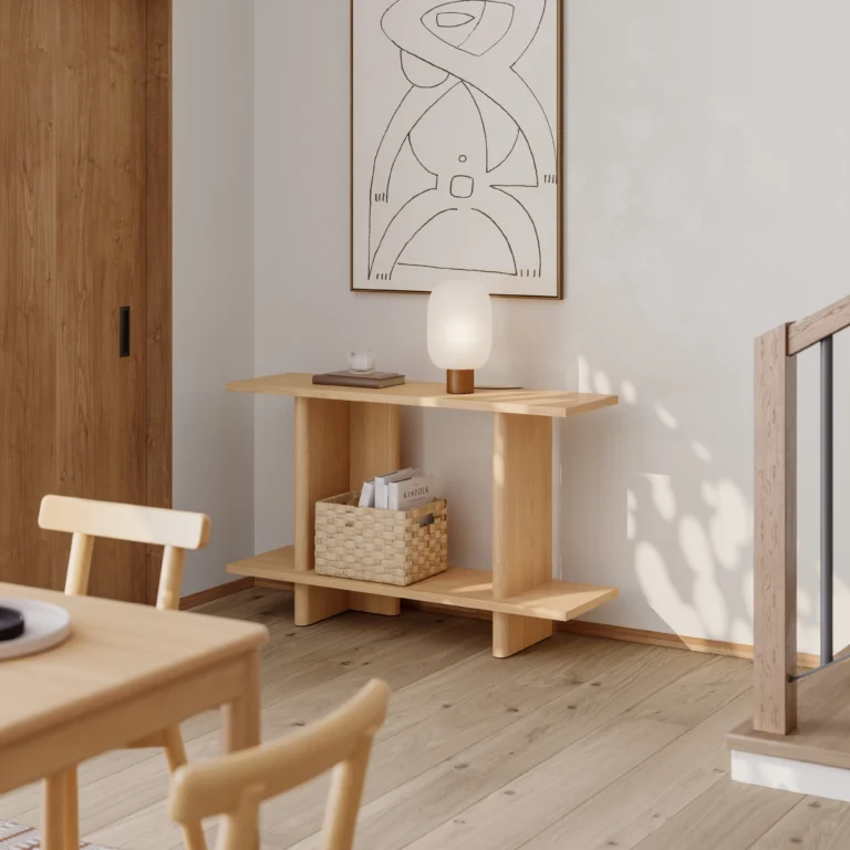 Torme 48_ Console - White Oak
