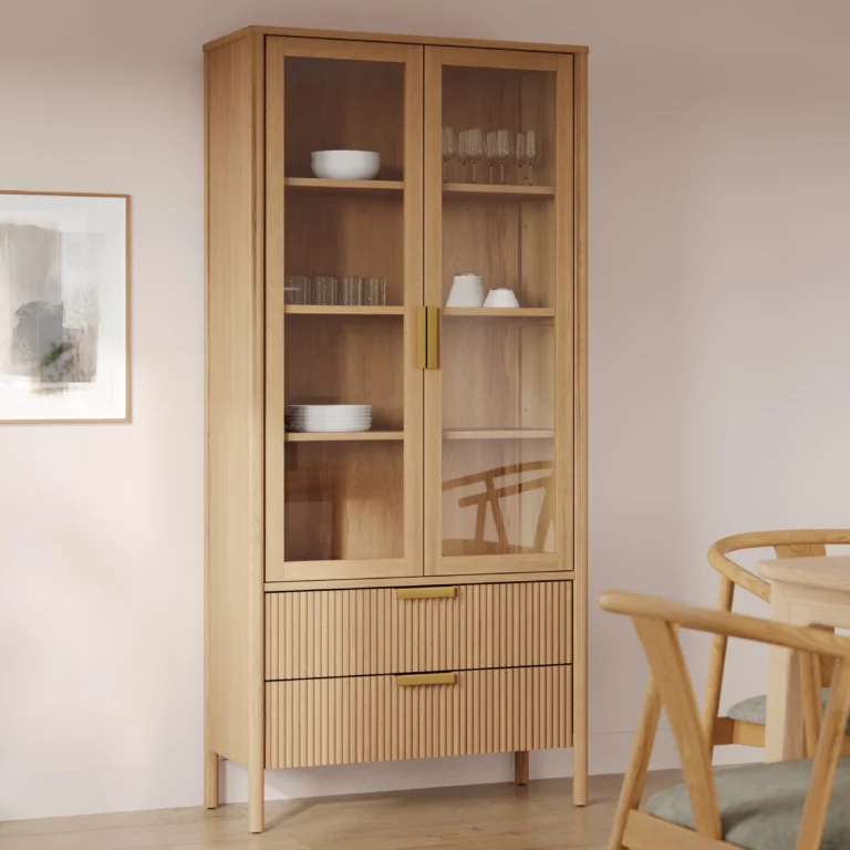 Liv 35.25_ Glass Cabinet - White Oak