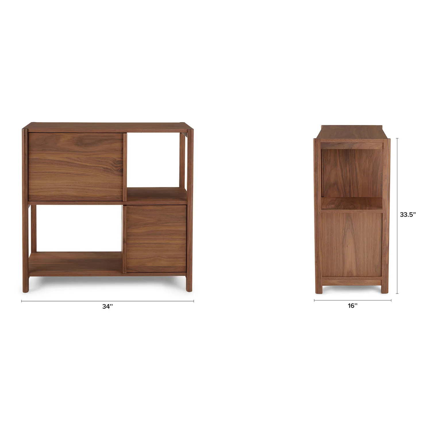 Mysen 33.5_ Cabinet - Walnut - Image 2