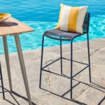 Zina Outdoor Bar Stool - Indigo Blue