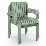 Sarek Outdoor Stackable Dining Armchair - Khaki Green