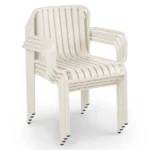 Sarek Outdoor Stackable Dining Armchair - Taupe