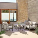 Burkel 105_ Outdoor Left Sectional - Cloudy Gray