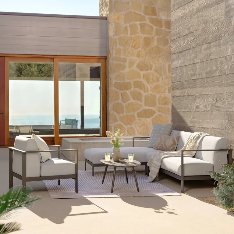 Burkel 105_ Outdoor Left Sectional - Cloudy Gray