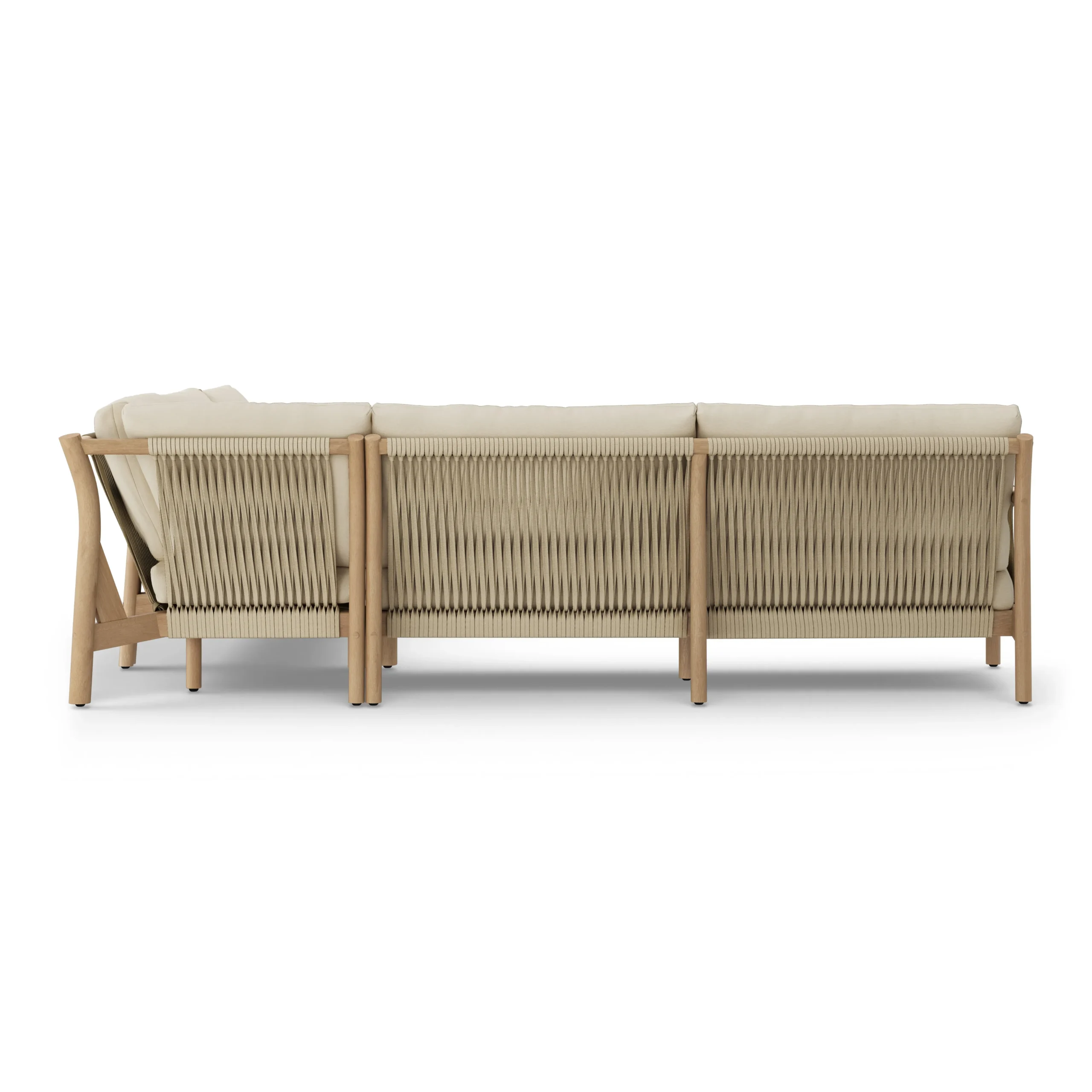 Rosa 110_ Outdoor Corner Sectional - Dravite Ivory - Image 9