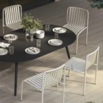 Ballo 78.5_ Outdoor Dining Table - Black