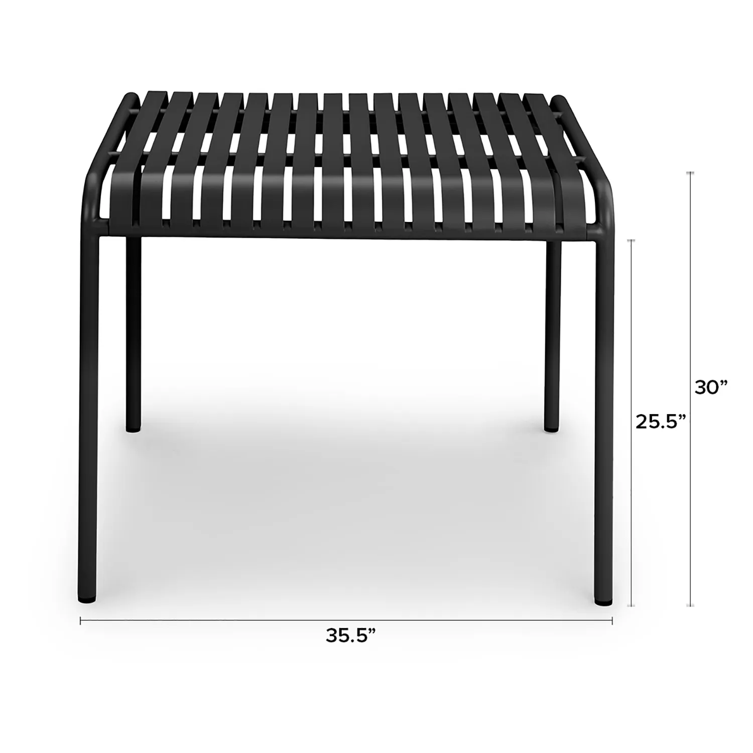 Sarek 35.5_ Outdoor Dining Table - Black - Image 2