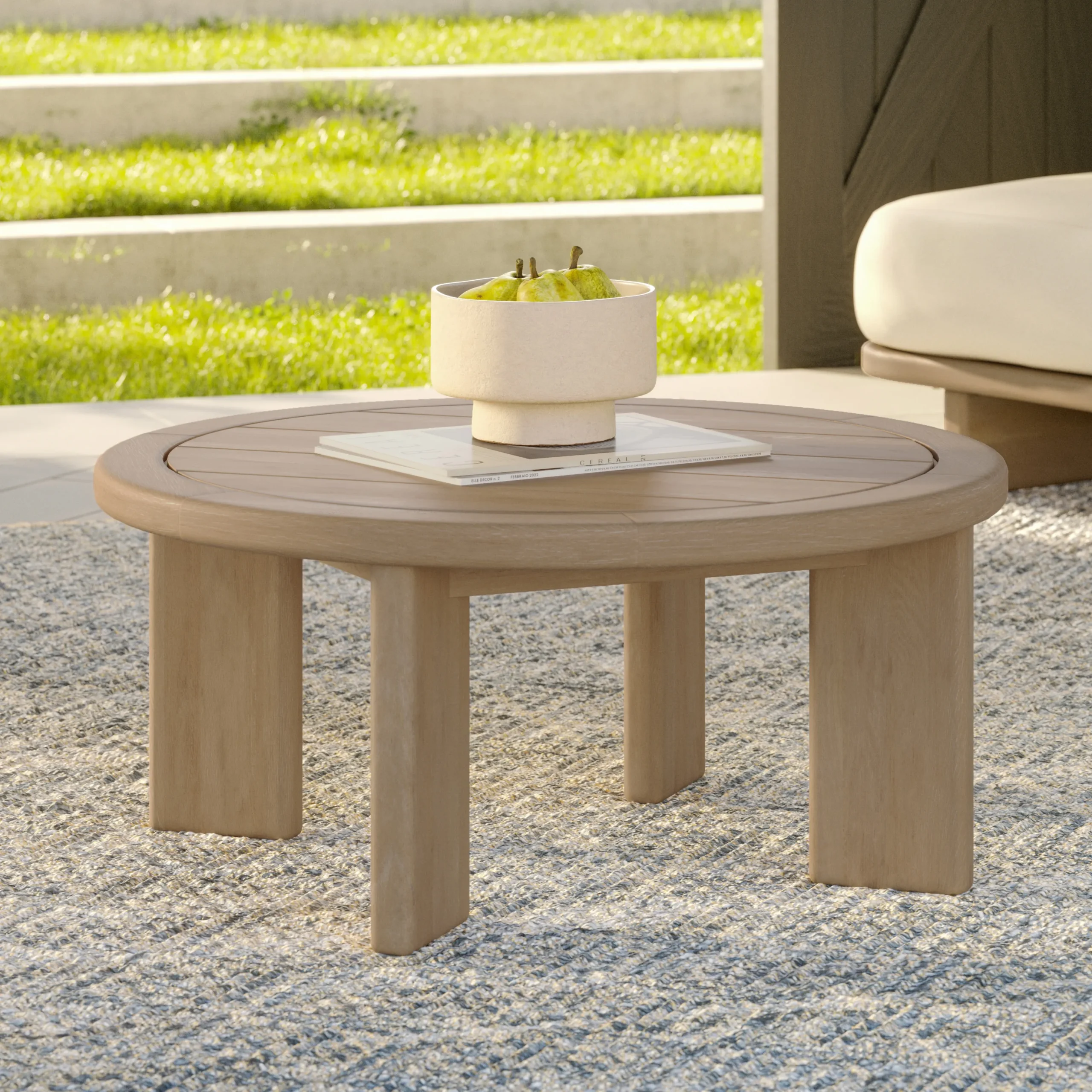 Daphne 31.5_ Outdoor Coffee Table - Eucalyptus - Image 9