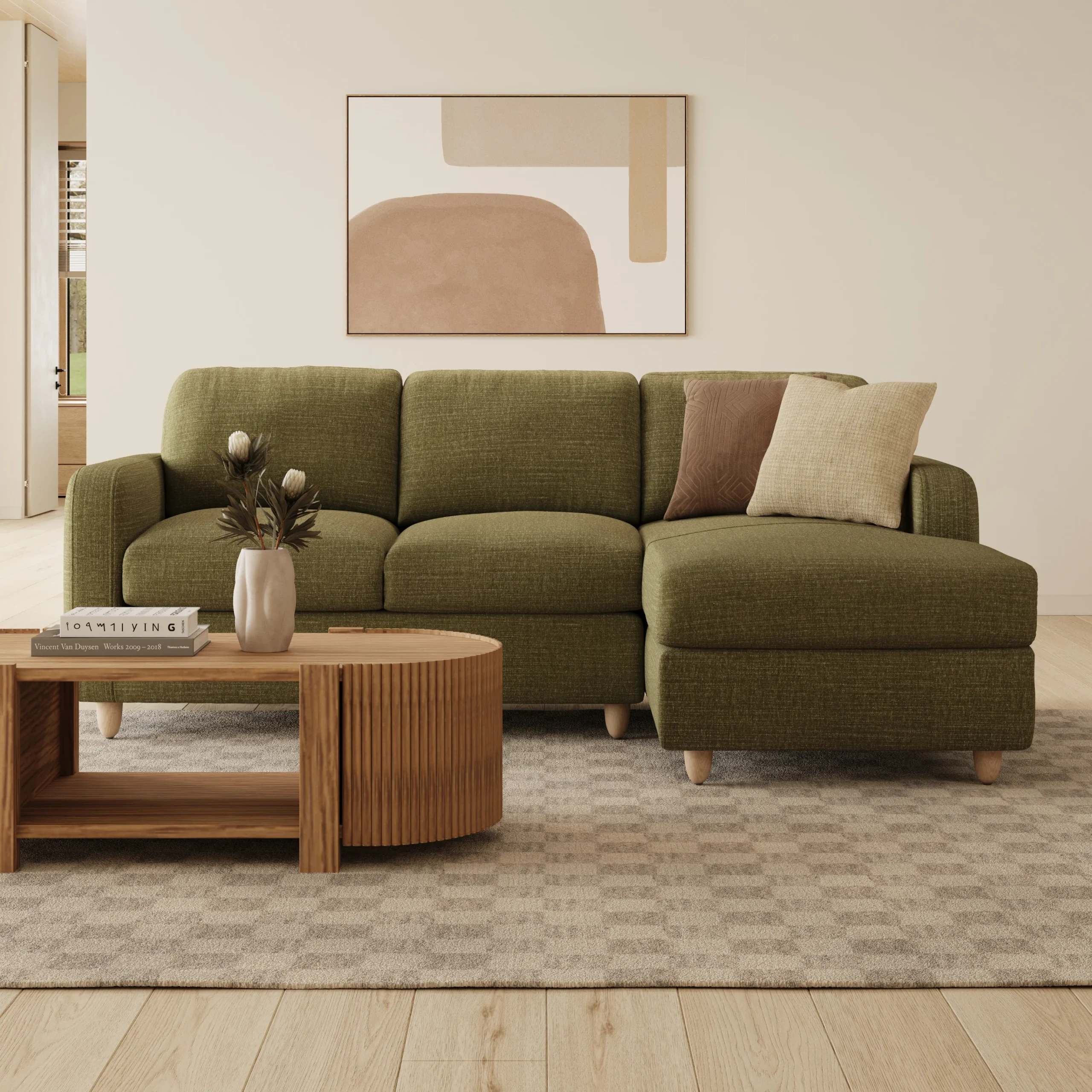 Vati 90.5_ Right Storage Sectional - Napa Moss