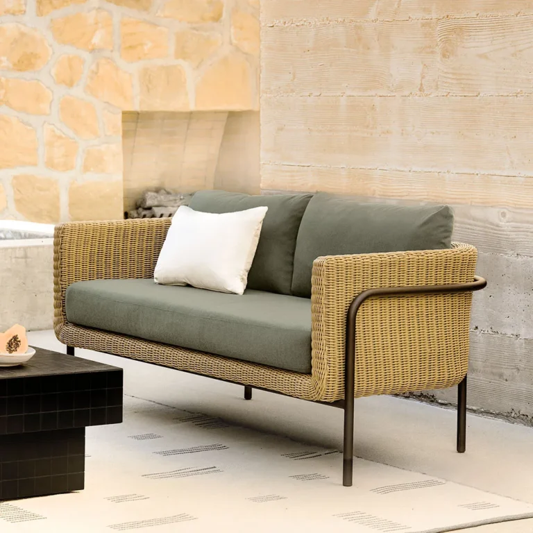 Aby 69.5_ Outdoor Loveseat - Dravite Green