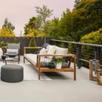Callais 90.5_ Outdoor Sofa - Taupe Gray