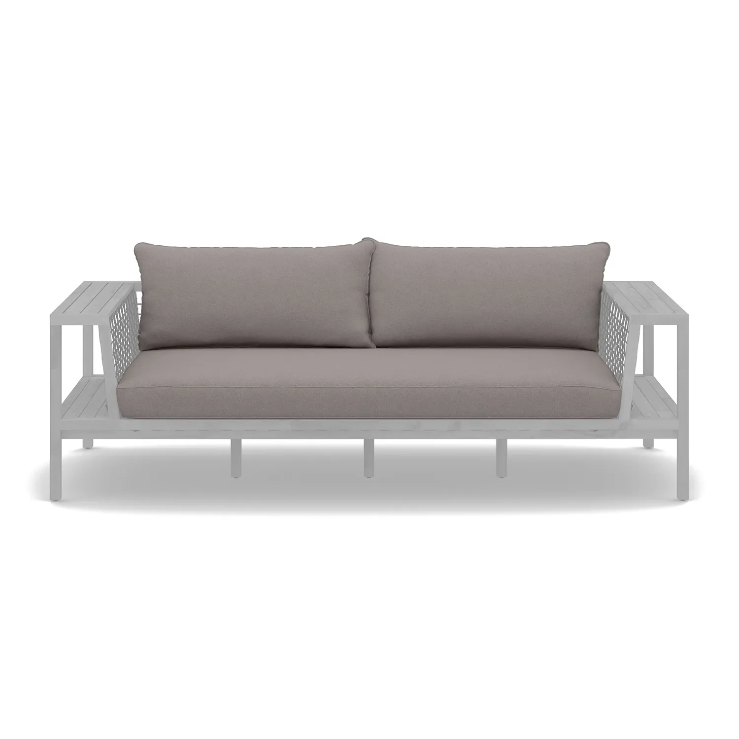 Callais Outdoor Taupe Gray Sofa Cushion Cover Set - Image 6