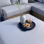 Capra 37.5_ Outdoor Ottoman - Beach Sand