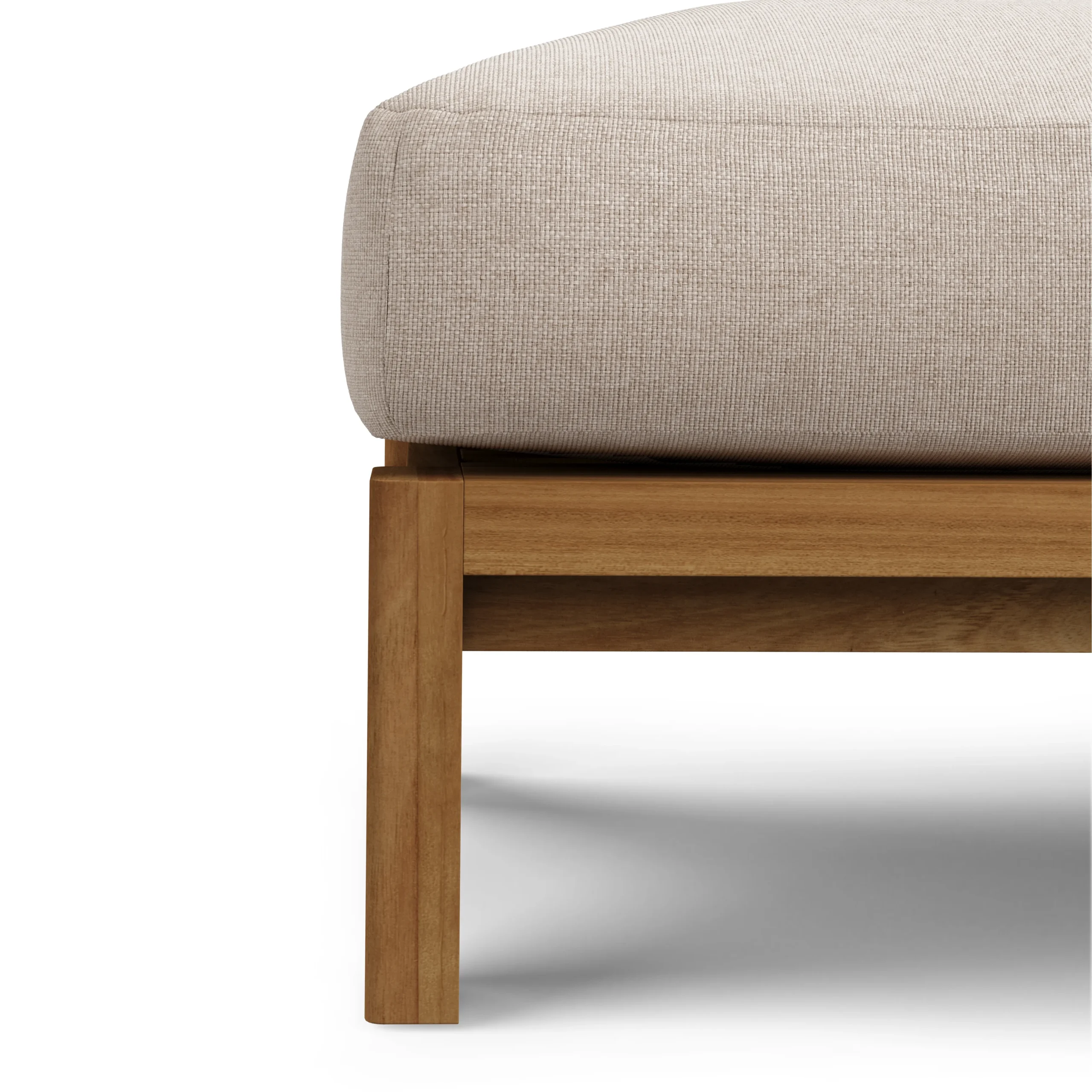 Cove 34.25_ Outdoor Ottoman - Basket Beige - Image 10