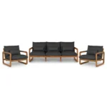 Laholm 88_ Outdoor Sofa Set - Dravite Black