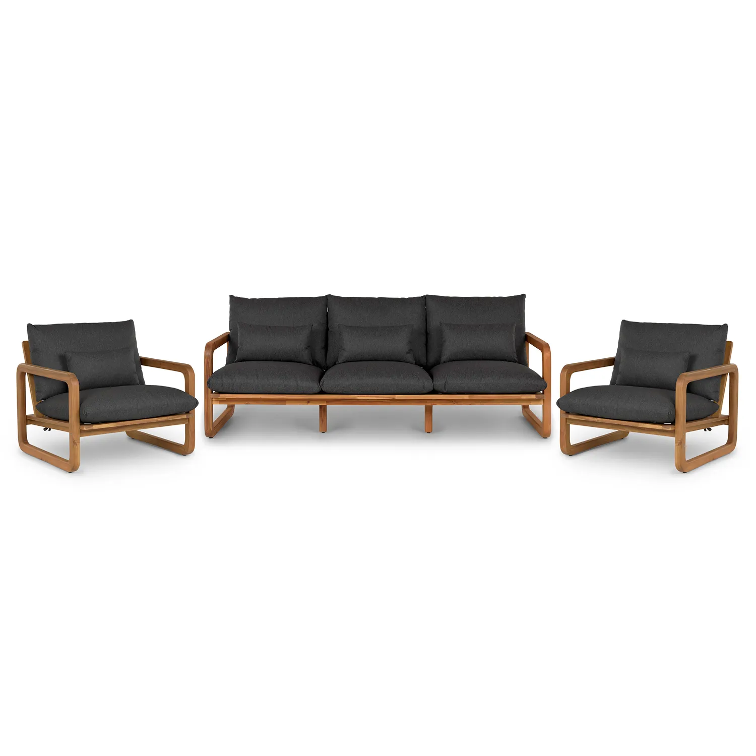 Laholm 88_ Outdoor Sofa Set - Dravite Black - Image 10