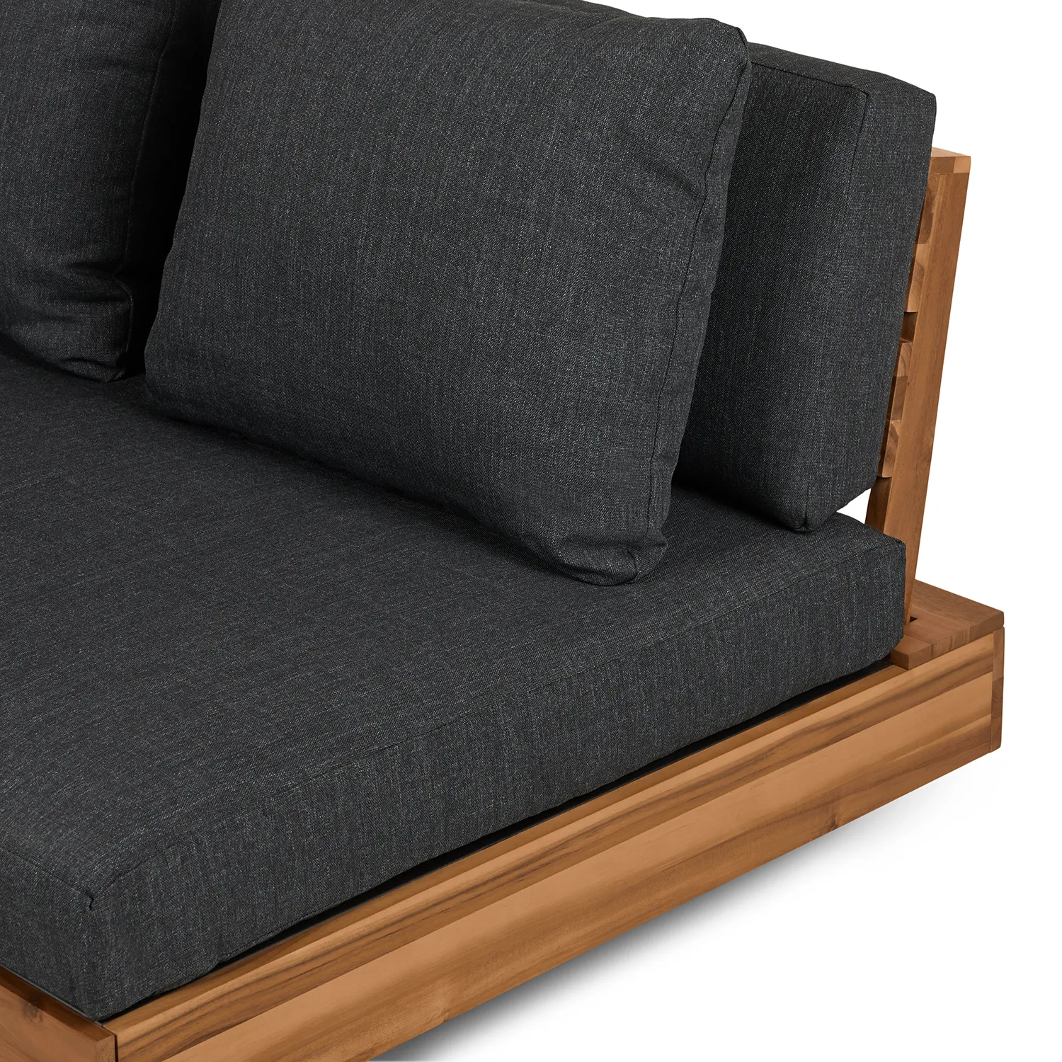 Lubek 50_ Outdoor Low Loveseat - Slate Gray - Image 5