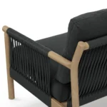 Rosa 80_ Outdoor Sofa - Dravite Black