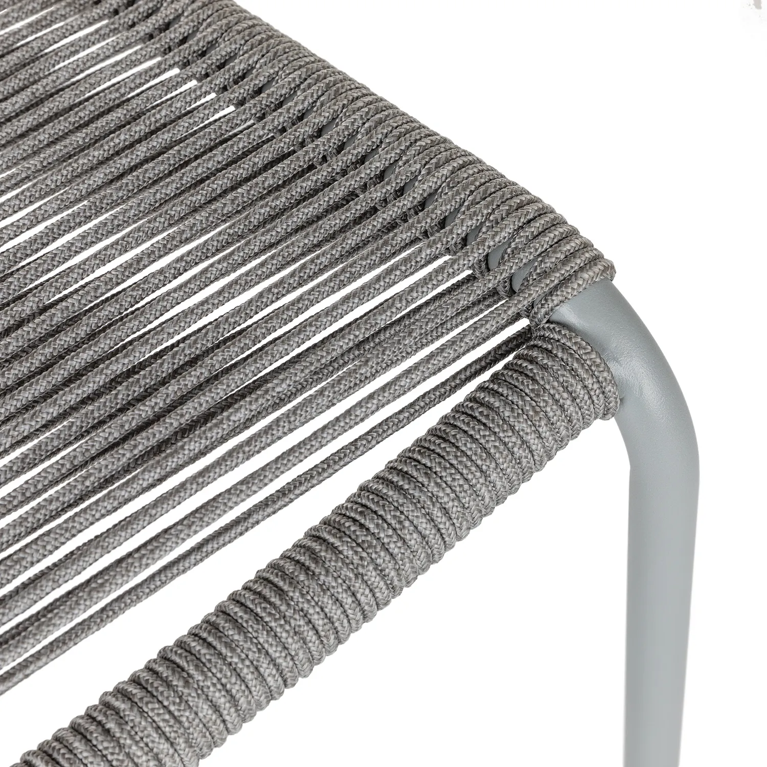 Zina Outdoor Stackable Dining Chair - Heathered Gray - Image 3