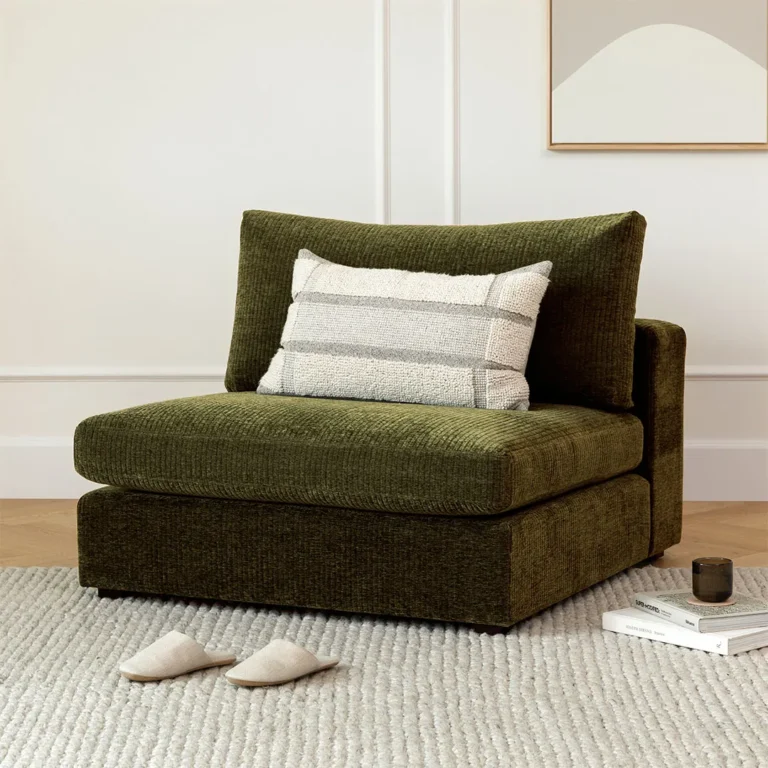 Beta 39.5_ Armless Chair Module - Cypress Green