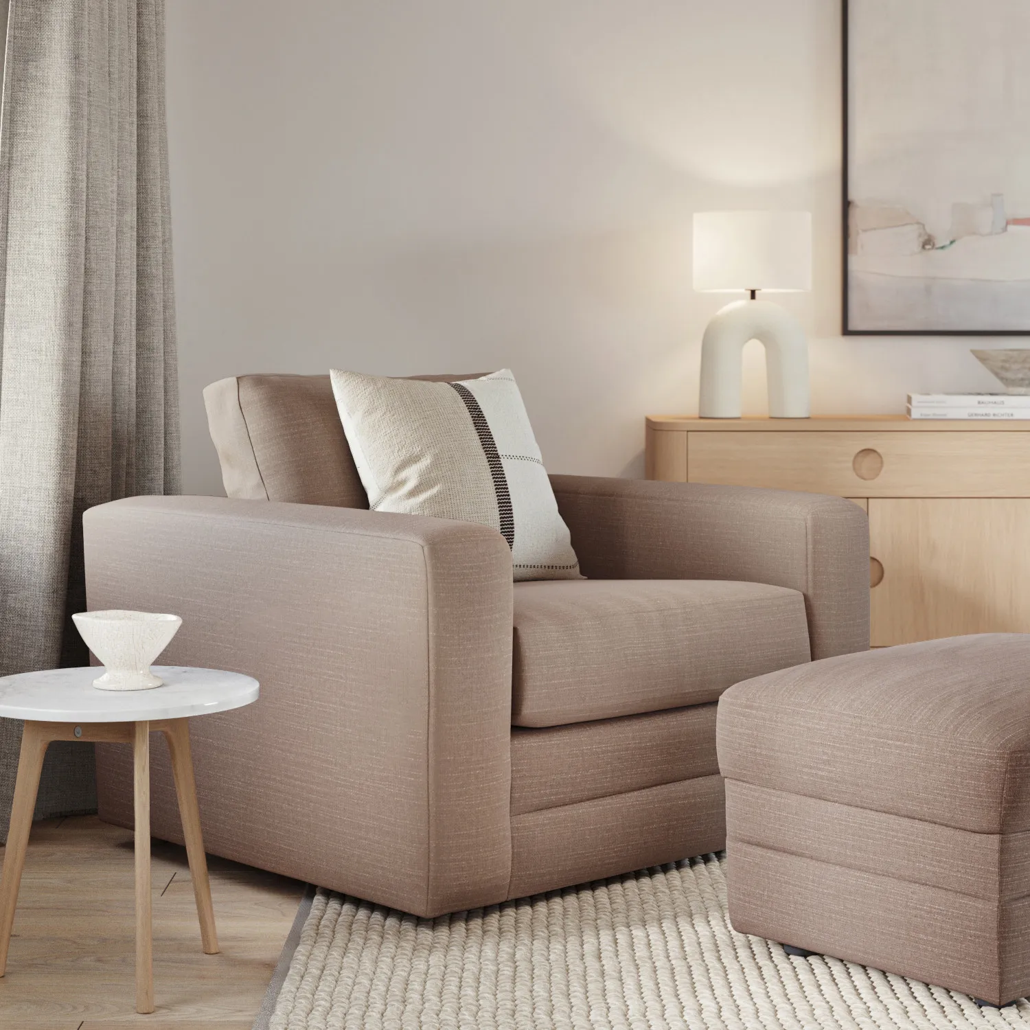 Riley 42_ Lounge Chair - Napa Quartz