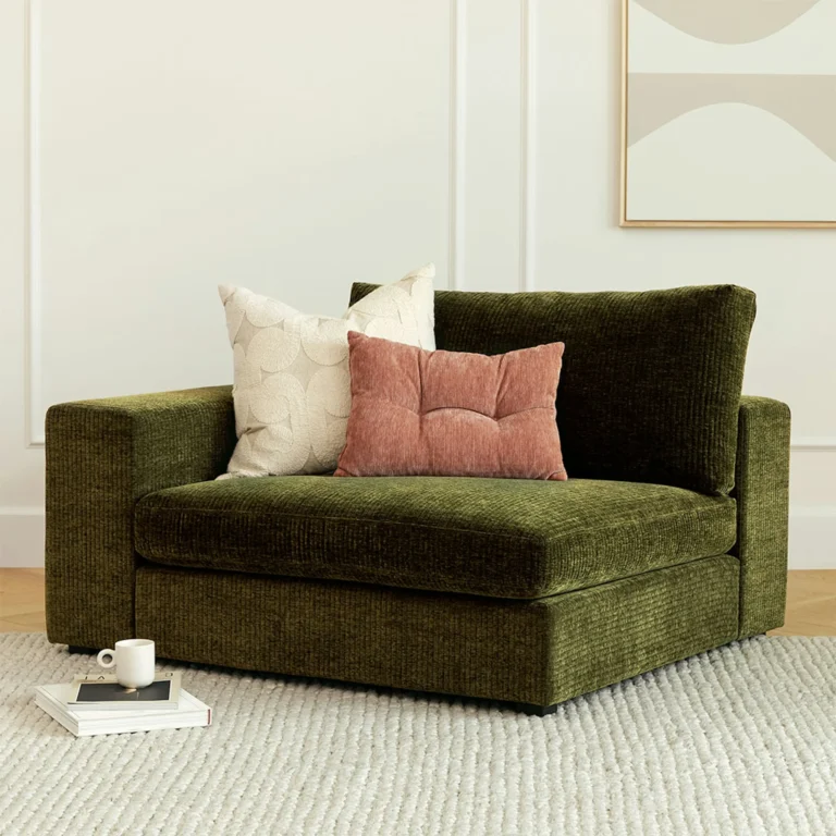 Beta 49_ Left Arm Chair Module - Cypress Green