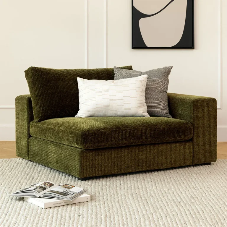 Beta 49_ Right Arm Chair Module - Cypress Green