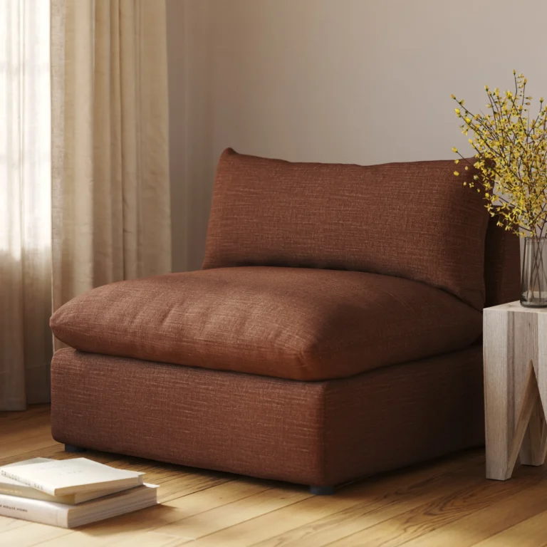Leigh 39.5_ Armless Chair Module - Napa Rust