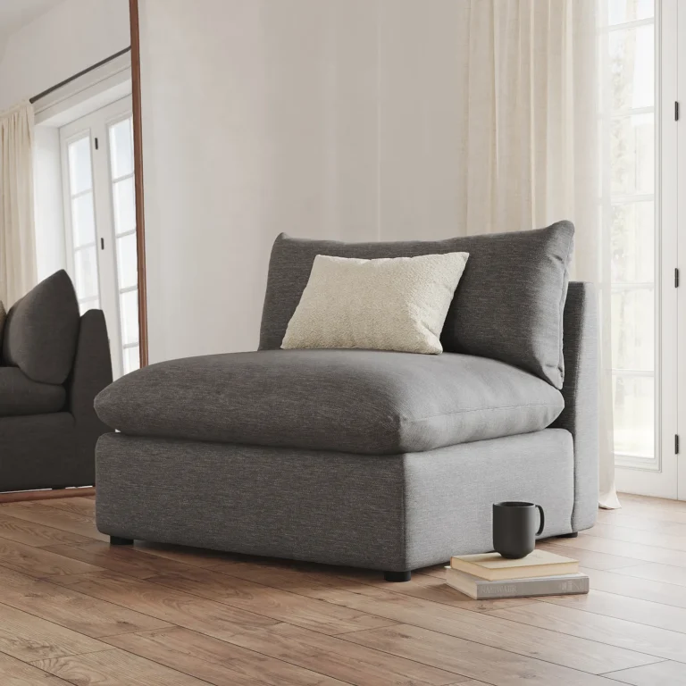 Leigh 39.5_ Armless Chair Module - Silver Gray