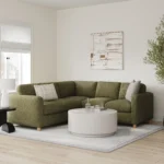 Vati 92_ Corner Sectional -  Natural Oak and Napa Moss