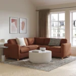 Vati 92_ Corner Sectional -  Natural Oak and Napa Rust