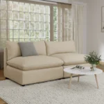 Leigh 79_ Armless Modular Sofa - Silver Taupe