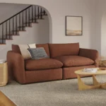 Leigh 92_ Modular Sofa - Napa Rust