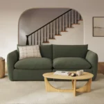 Leigh 92_ Velvet Modular Sofa - Hale Fir Green