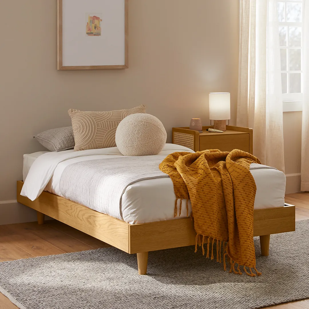 Basi Twin Bed Frame - Oak - Image 10