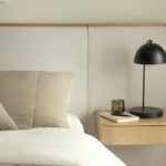 Bjorn King Upholstered Bed with Nightstands Set - White Oak and Ratine Ivory