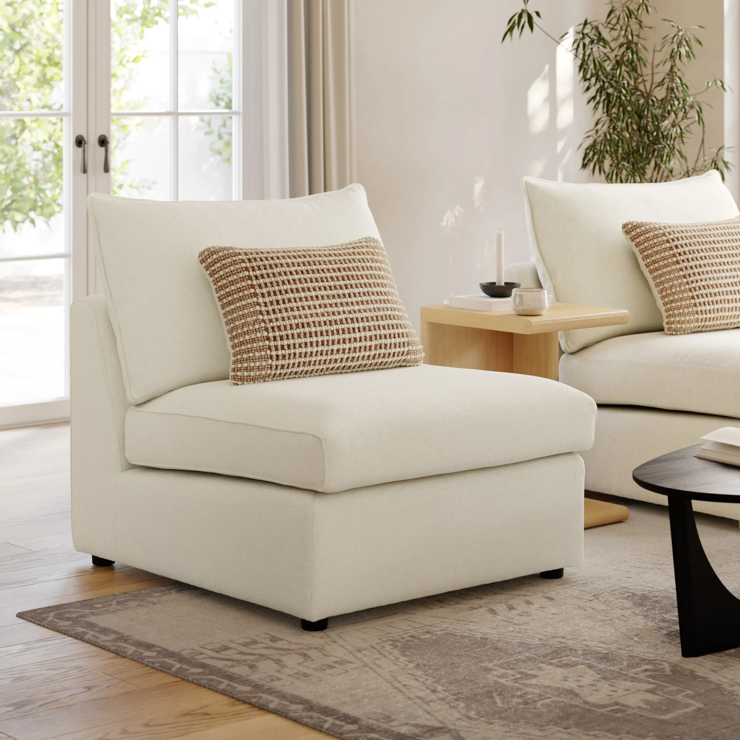 Lenae 32_ Armless Chair Module - Savoy Ivory
