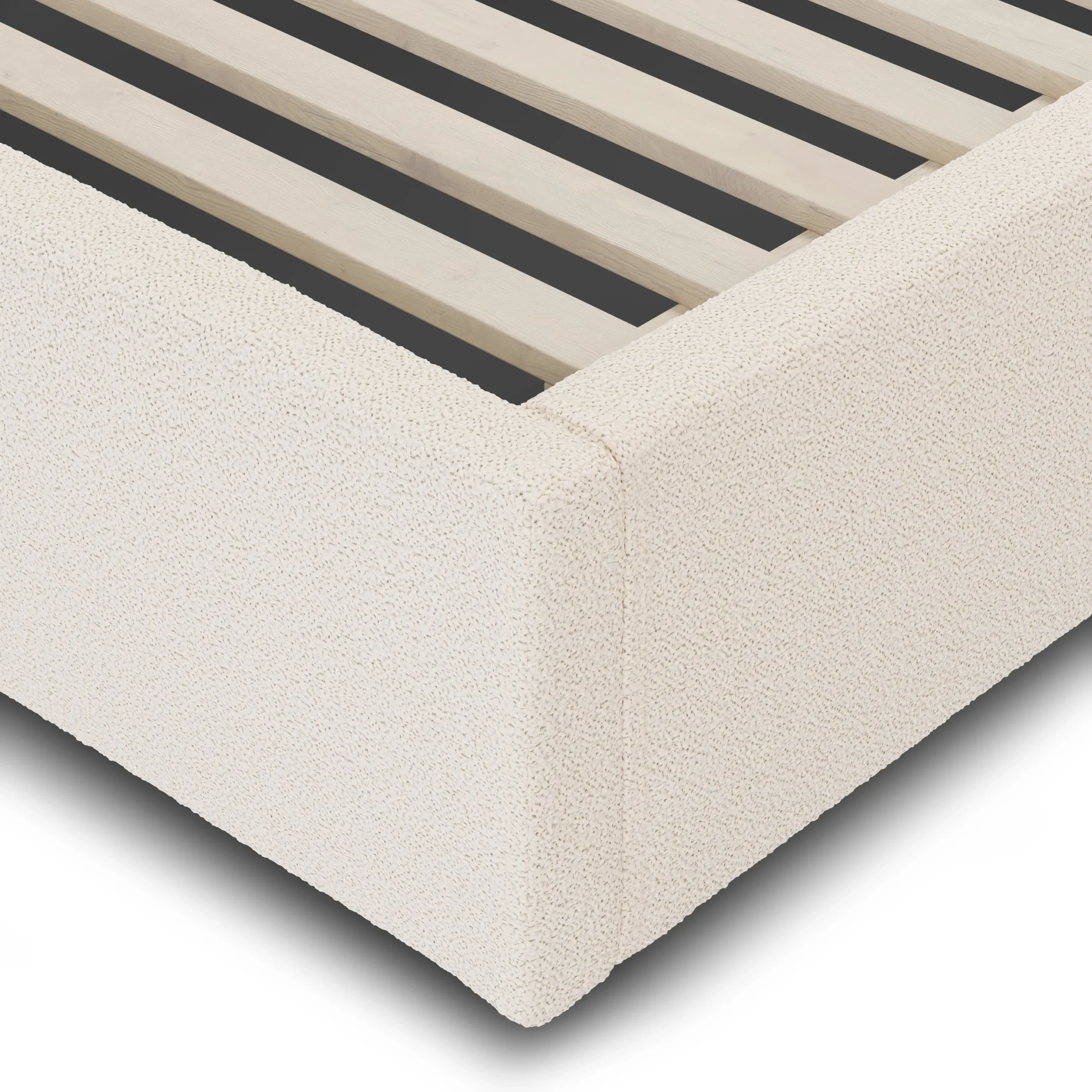 Calabri King Upholstered Bed - Ivory Wool Bouclé - Image 3
