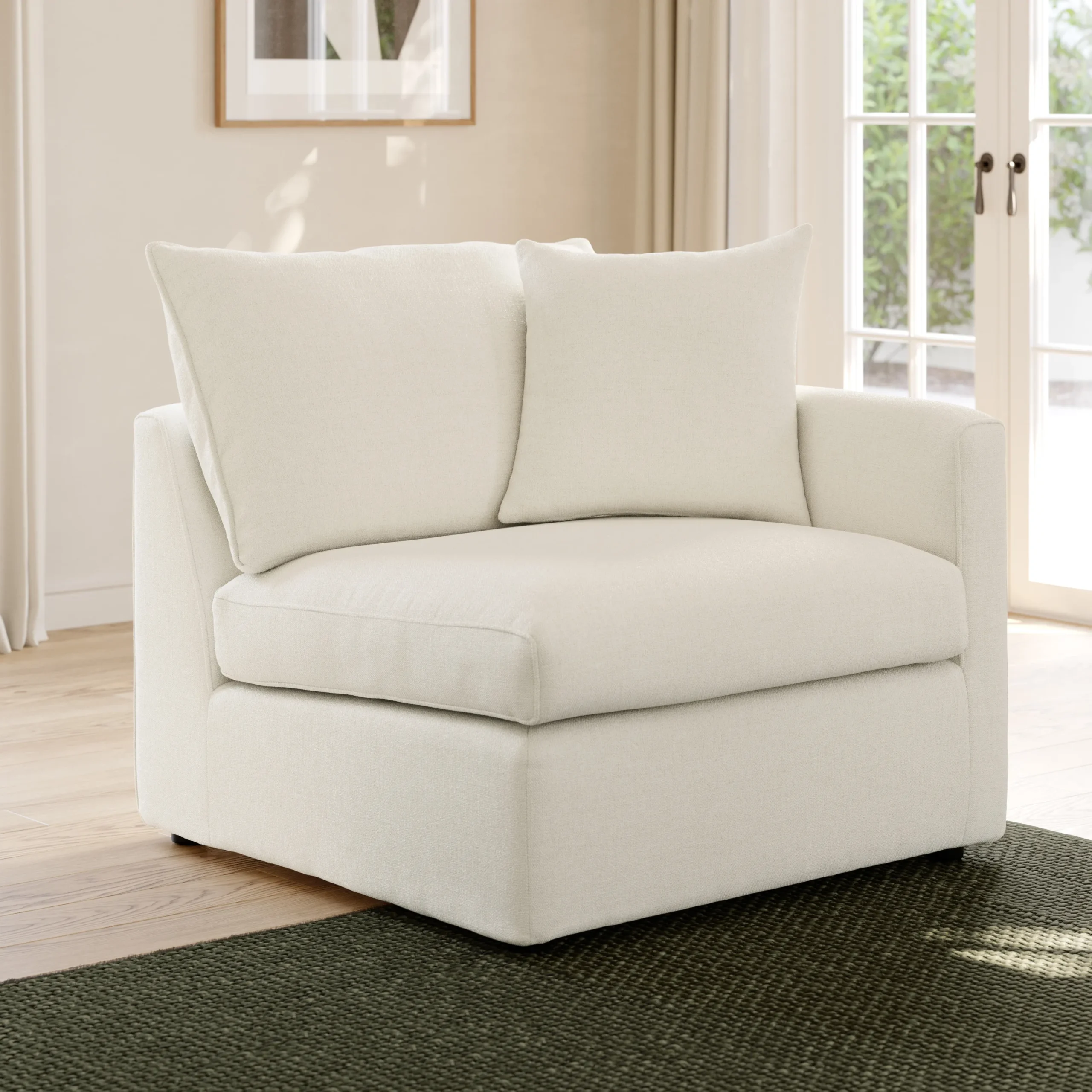 Lenae 36.25_ Right Arm Module - Savoy Ivory