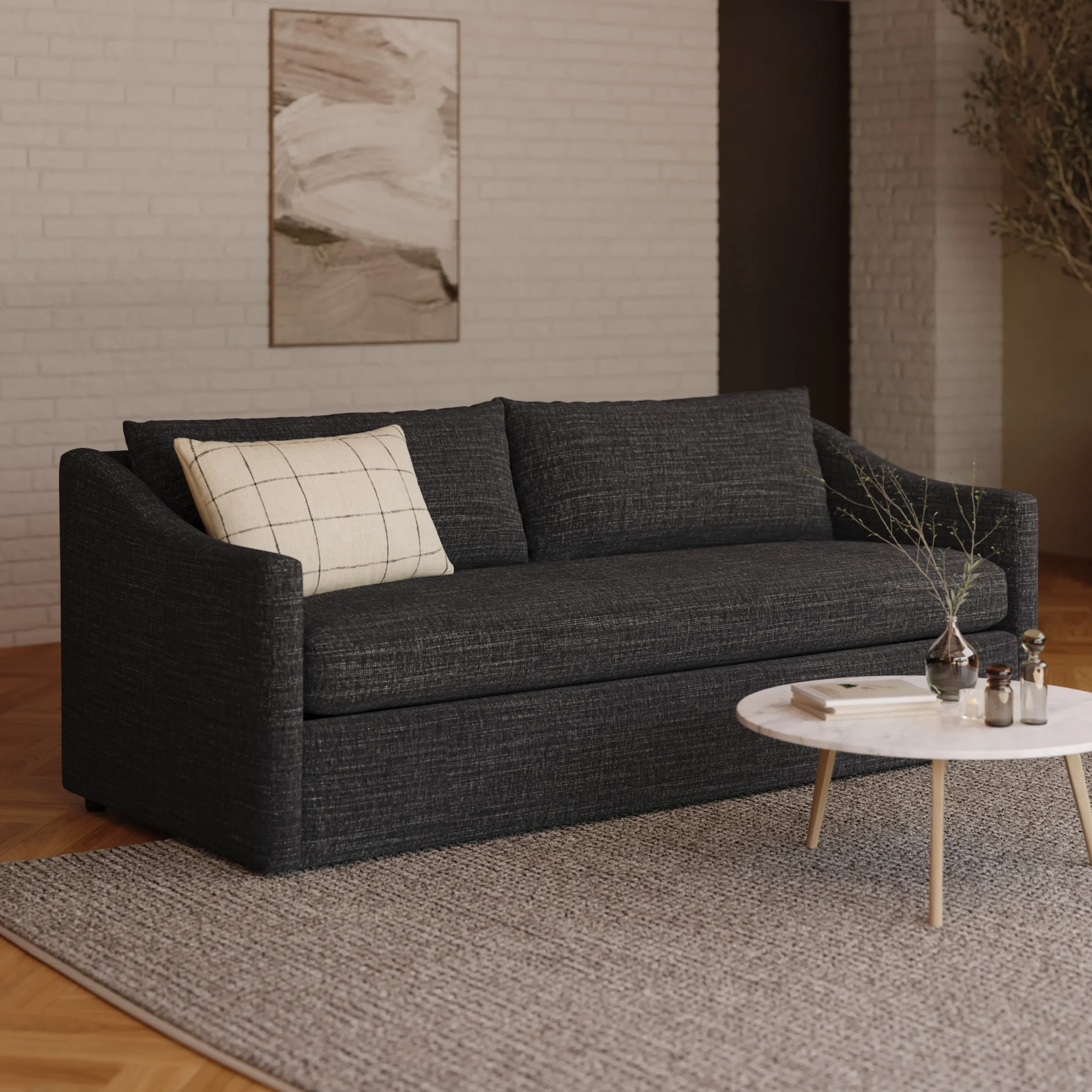 Landry 84.5_ Sofa Bed - Napa Charcoal