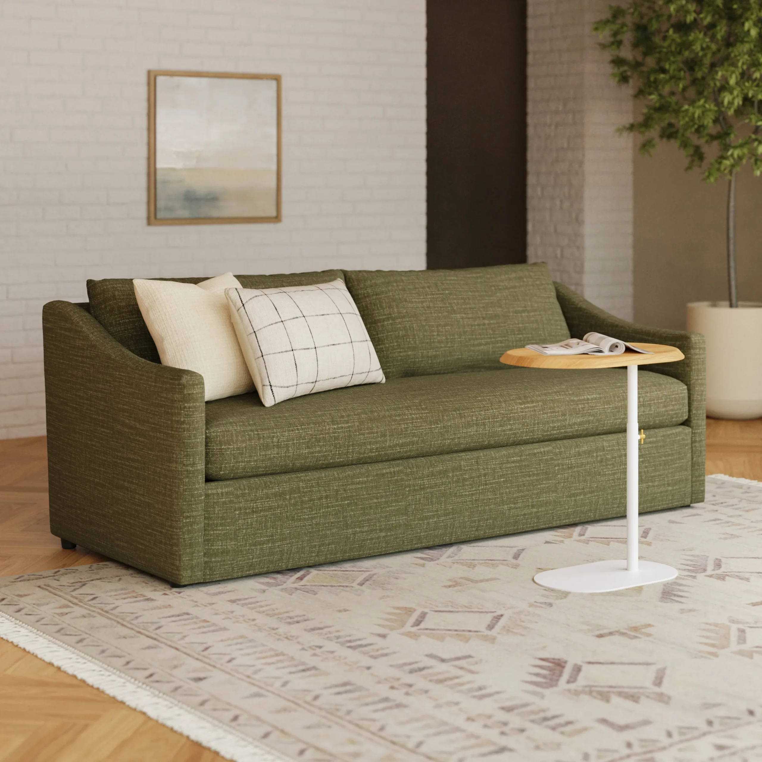 Landry 84.5_ Sofa Bed - Napa Moss